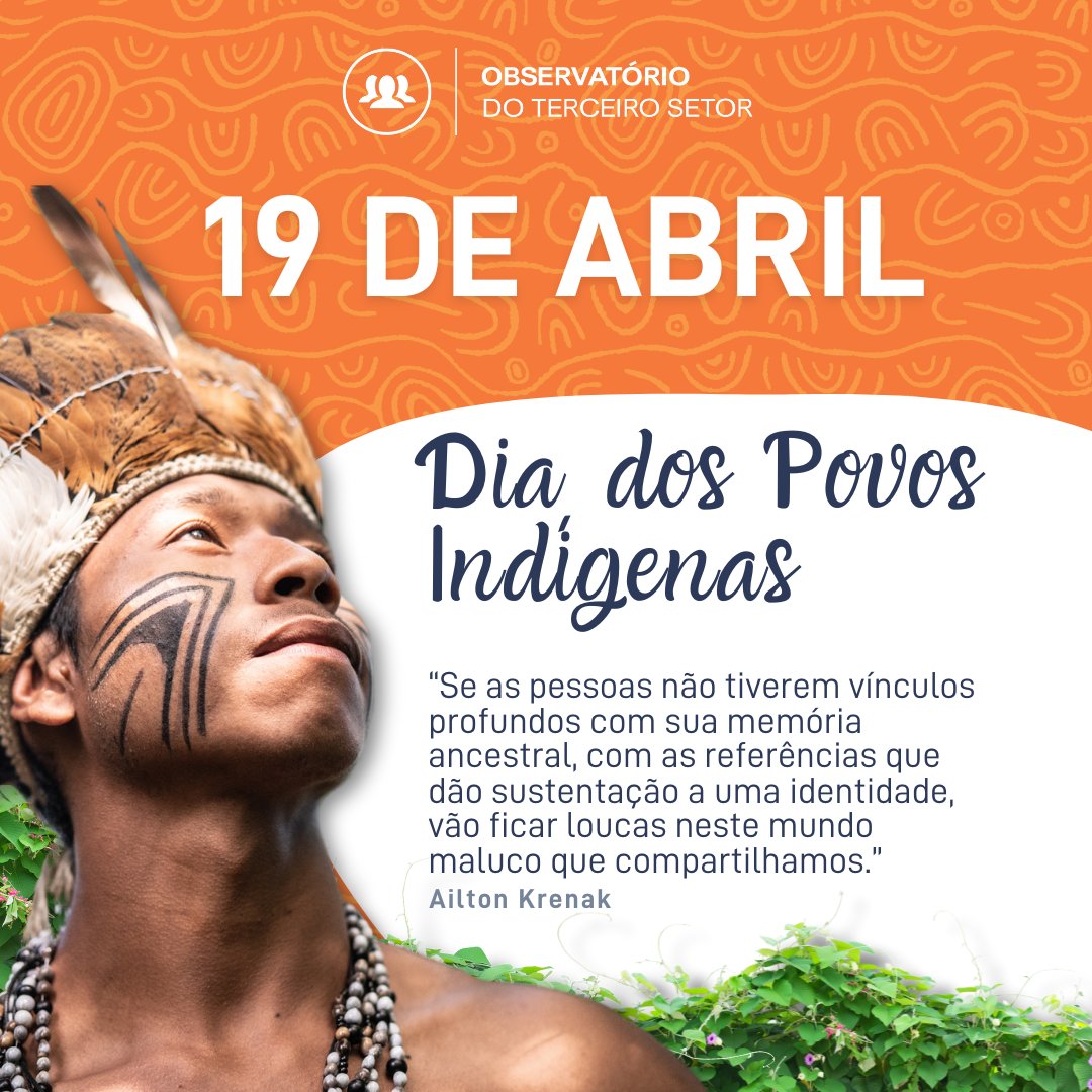 O Dia dos Povos Indígenas. A data, além de dar visibilidade à cultura e herança dessa população, promove a conscientização e defesa de direitos dos povos originários.

#diadospovosindigenas #povosoriginarios #brasil #observatorio3setor #diadospovosindigenas