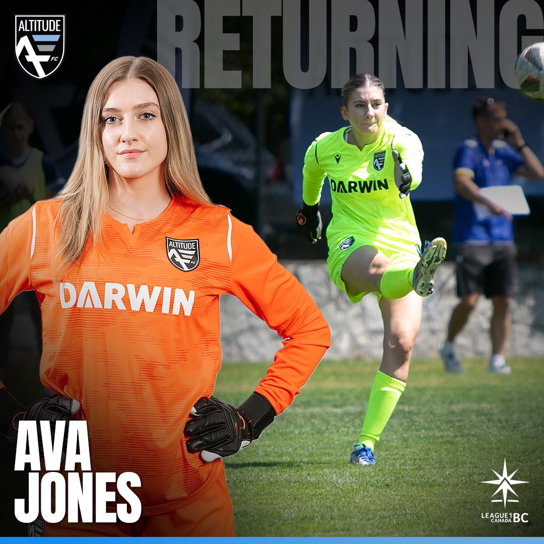 Ava Jones has returned to Altitude FC for the 2024 @League1BC season! Ava played with York University this Fall/Winter season, starting in five games as a goalie, recording 31 saves, posting a .838 save percentage, the fourth best in the OUA. Welcome back Ava!