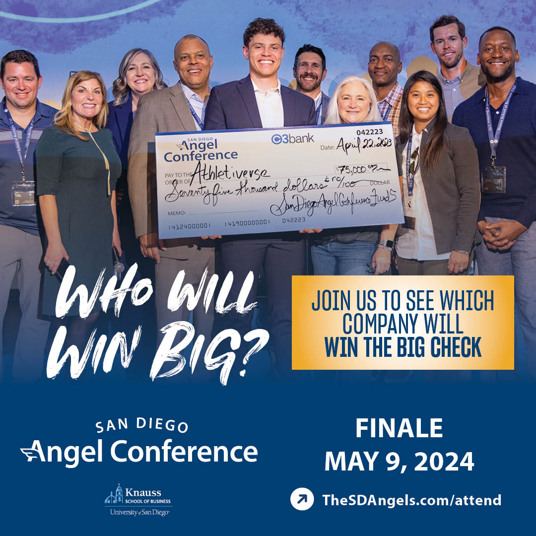 The 6th cycle of the San Diego Angel Conference is here!  Join us on May 9 at the Finale where six finalists will pitch for real funding. #SDAC #SDAngelCon eventbrite.com/e/san-diego-an…
