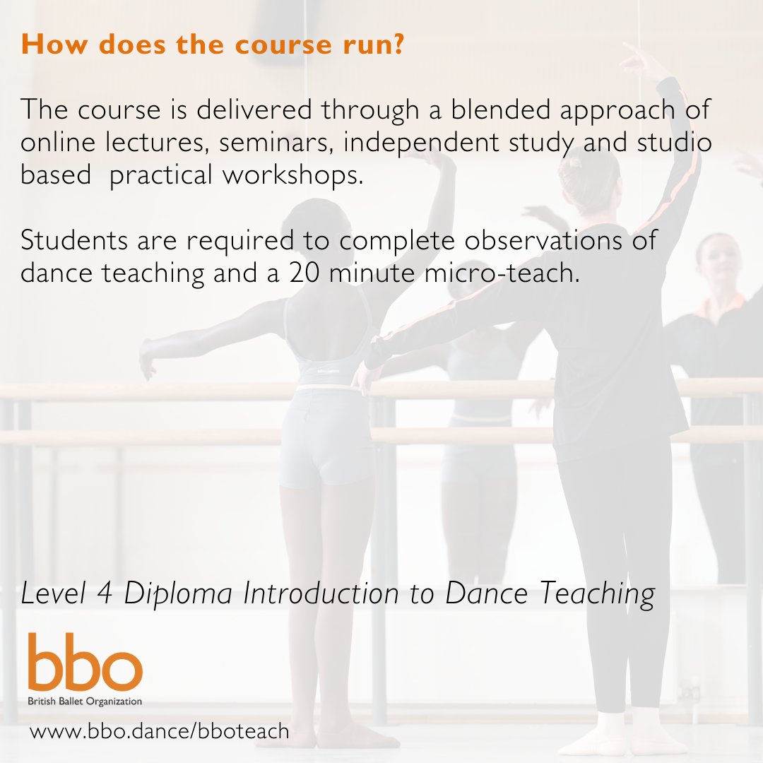 Dance Teachers! Have you embarked on your training journey yet? ⏰We are delighted to be accepting applications for our next Level 4 training course, which will be running ONLINE from September 2024 to January 2025. Apply by August 4th bbo.dance/bboteach
