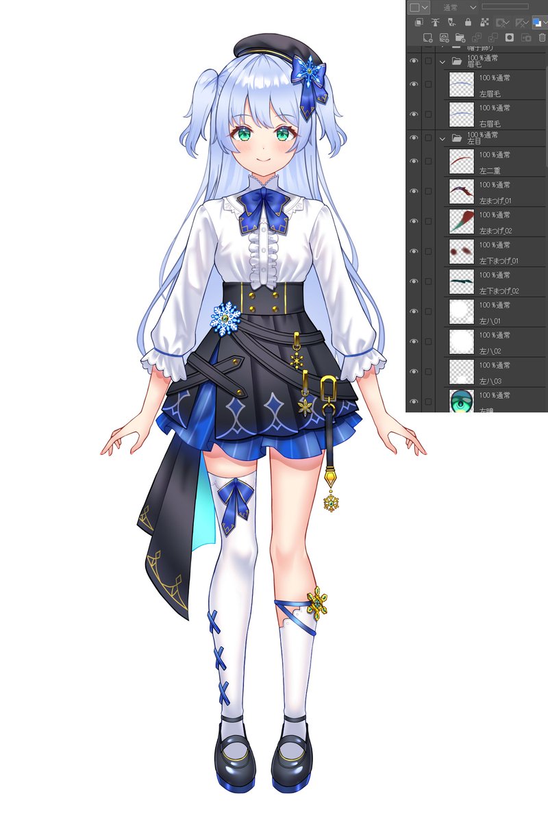 「最近はVtuber関連のお仕事を頂くことが多いので、パーツ分けの方法を修得しまし」|宇佐美まる@4月からの絵仕事受付中のイラスト
