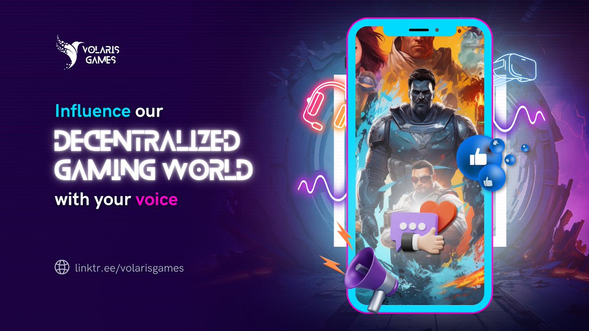 Embracing decentralization, #VolarisGames empowers players with governance models that give everyone a voice in our universe.   

Your voice, your game. #Decentralization 🗣️