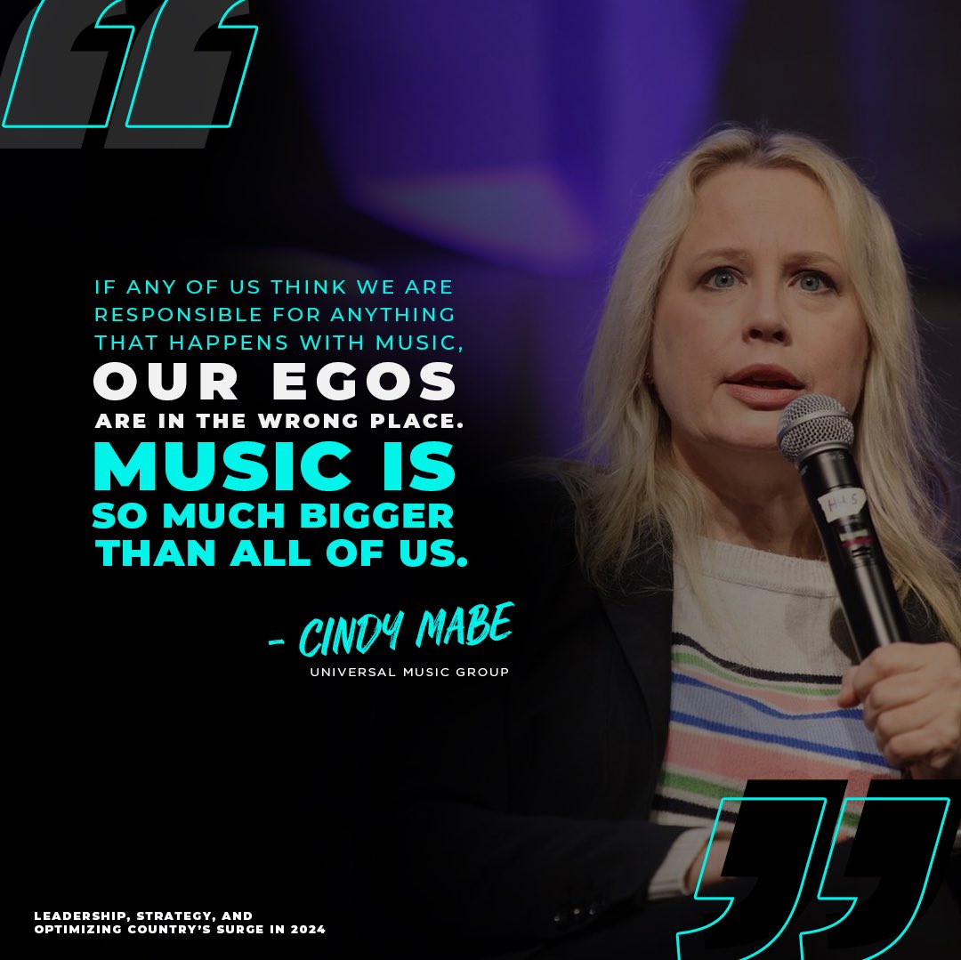 “If any of us think we are responsible for anything that happens with music, our egos are in the wrong place. Music is so much bigger than all of us”Cindy Mabe 🙌
