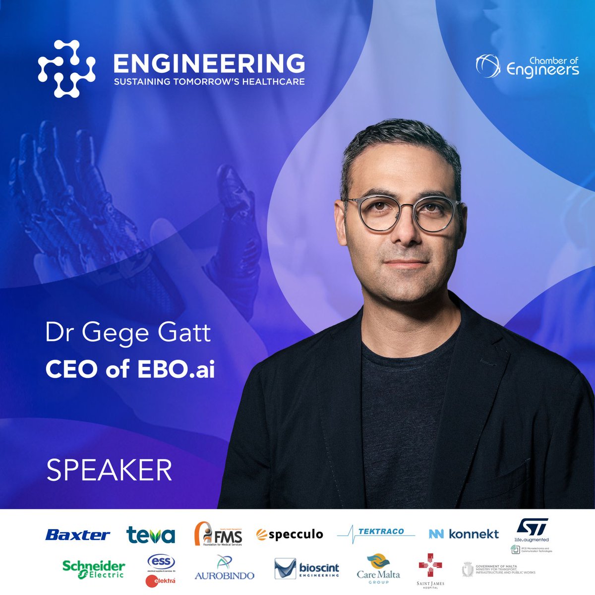 Thrilled to speak at the 31st Annual Engineering Conference by Chamber of Engineers! 🏥 Join us on May 8th at Grand Hotel Excelsior, Floriana. #EngineeringHealth #AIHealthcare #EngineeringConference2024 ➡️ Register: coe.org.mt/2024/04/02/con…
