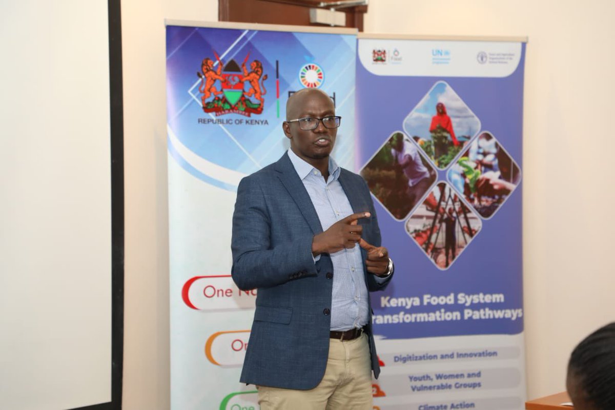 FAOKenya's tweet photo. @FAOKenya in partnership @kilimoKE @UNEP_Africa and @GAINAlliance_KE  held a three day sensitization workshop for Agriculture CECMs on the National food system transformation pathways. https://t.co/CrSKX4u9K4