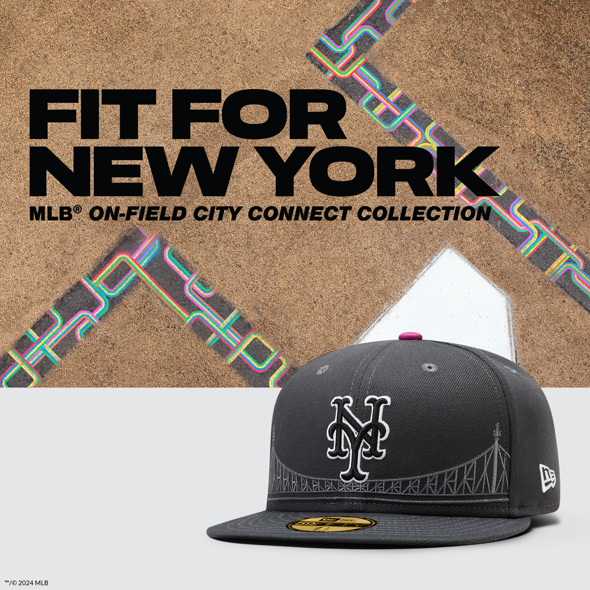 From Manhattan to Queens, represent the Mets in a new way. Connect the burroughs of the concrete jungle with the Mets 2024 City Connect Cap, available now at New Era. newer.ac/MetsCityConnect