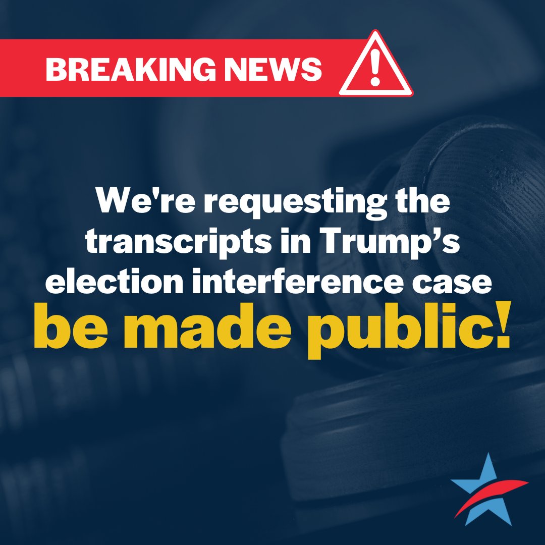 BIG NEWS: @commoncauseny has requested the court transcripts from Trump’s trial be made public. We the People deserve to know what's going on behind closed doors in this election interference case. More on this request here ➡️ readme.readmedia.com/Common-Cause-N…