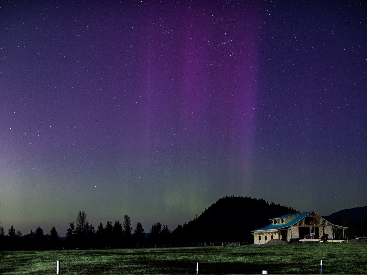 NoelBowman13's tweet photo. 4/19/24 from Enumclaw,  Washington after midnight. 
@theauroraguy 
@ShannonODKOMO 
#wawx
#solarstorm
@WeatherNation
@NWSSeattle 
@komonews 
@AuroraNotify 
@earthskyscience 
#aurora https://t.co/RnDO5XAw3t