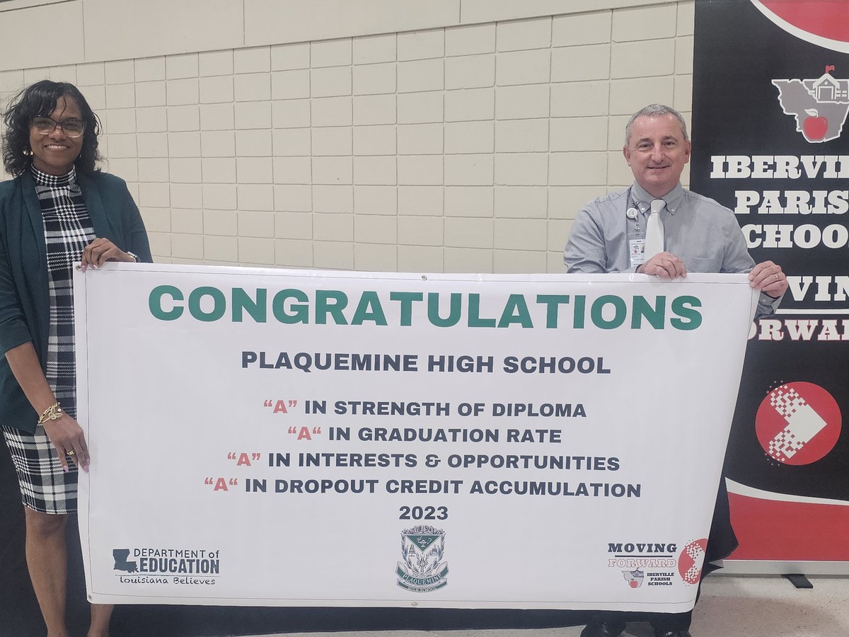PlaquemineHigh's tweet photo. Check out the stunning new banner that PHS has just received! We couldn't be prouder of the hard work put in by everyone involved. Together, we're forging a path of continuous improvement!
#PromotingHighStandards #Elevate #TeamPHS https://t.co/LBm6gtbxrA