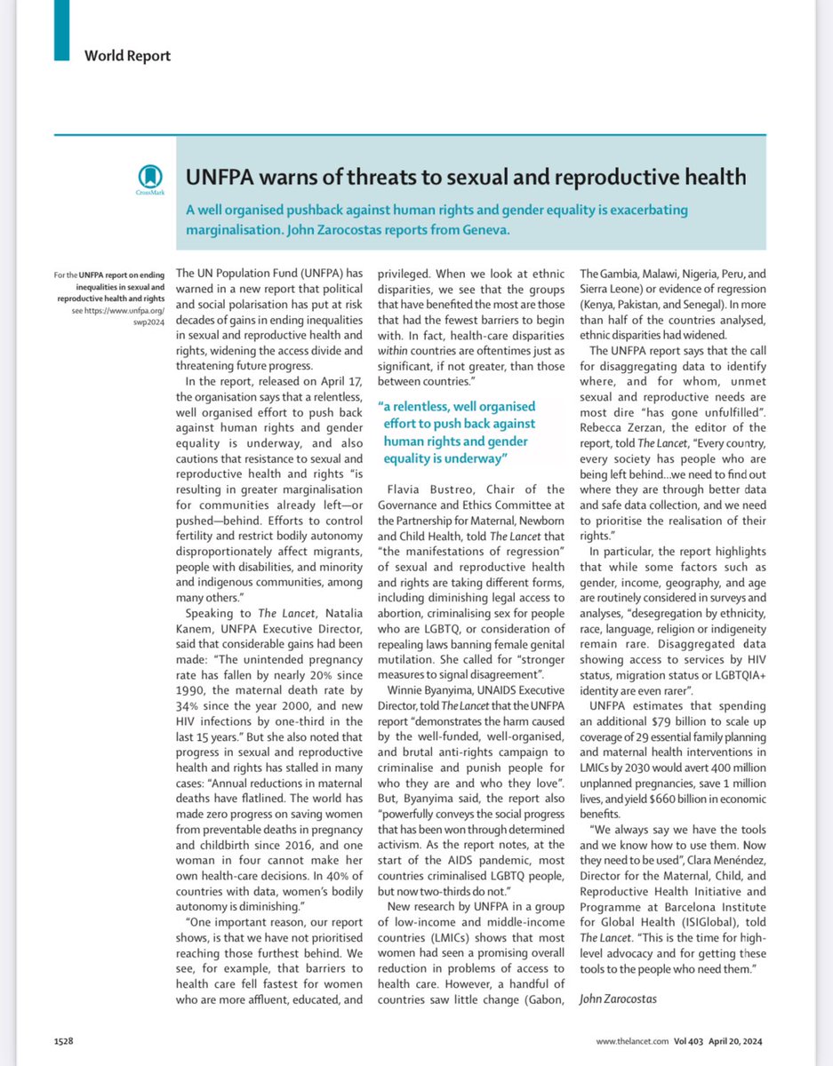 A well organised pushback against human rights and gender equality is exacerbating marginalisation. Equity means prioritising the realisation of the rights of people who are being left behind. #ThreadsOfHope #endAIDSby2030 @UNFPA @UNAIDS thelancet.com/journals/lance…