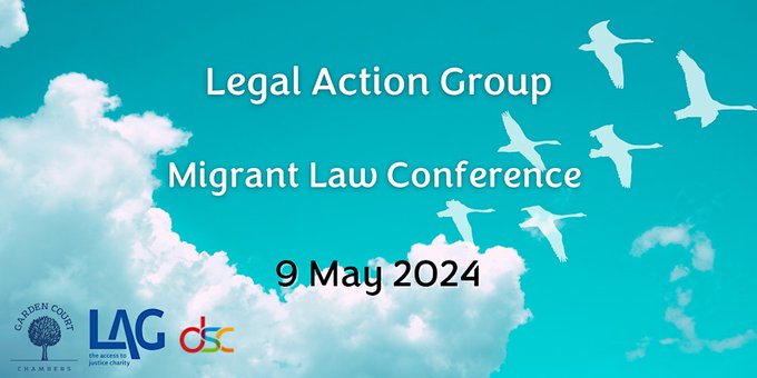 📣 Join us for @LegalActionGrp's Migrant Law Conference on Thursday 9th May! We'll explore the legal framework, Home Office policies and local authorities' support for individuals with no recourse to public funds Book tickets ⬇️ eventbrite.co.uk/e/legal-action… #MigrantSupport
