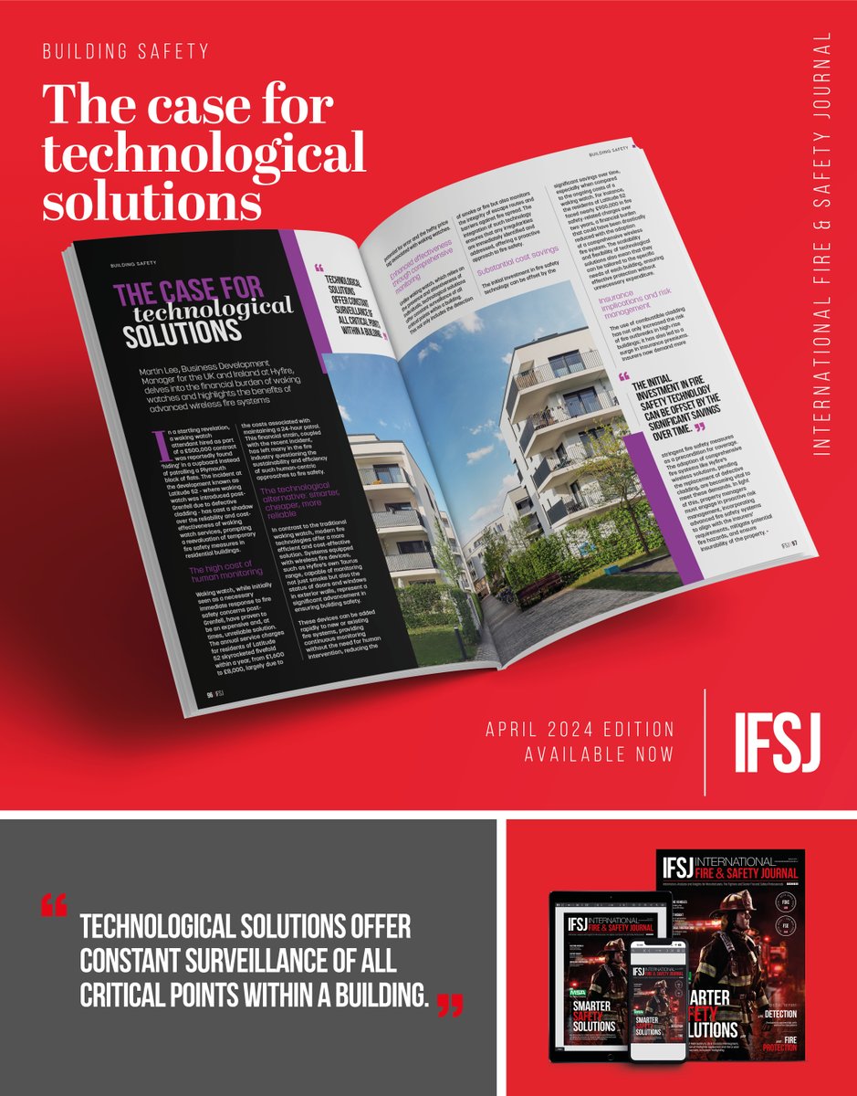 Hyfire’s Business Development Manager for the UK and Ireland Martin Lee discusses the cost benefits of advanced wireless fire systems over traditional Waking Watches

internationalfireandsafetyjournal.com/the-case-for-w…

#FireSafety #WirelessFireSystems #Hyfire #MartinLee #WakingWatch #FirePrevention
