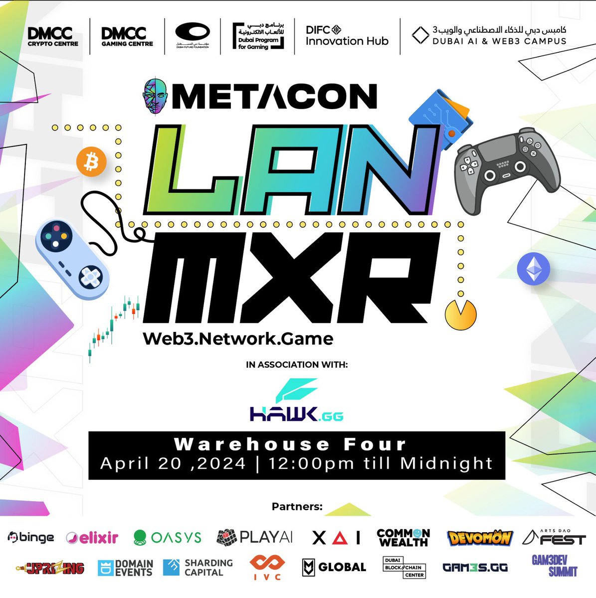 MetaCon Global (@metaconglobal) on Twitter photo Finally! After 3 days dealing with rain aftermath we managed to secure a new venue for the LAN MXR! 🚀
We got awesome lineup from our partners <a href="/oasys_games/">Oasys Gaming Hub</a> <a href="/elixir_launcher/">Elixir Launcher</a> <a href="/XAI_GAMES/">XAI 🎮⛓️</a> <a href="/GAM3Sgg_/">GAM3S.GG</a> <a href="/playAInetwork/">Play AI 🎲🎮</a> <a href="/OfficialDevomon/">Devomon</a> <a href="/arts_dao/">Arts DAO</a> <a href="/bingedotcom/">binge</a> <a href="/UprizingAE/">Uprizing</a> Finally! After 3 days dealing with rain aftermath we managed to secure a new venue for the LAN MXR! 🚀
We got awesome lineup from our partners <a href="/oasys_games/">Oasys Gaming Hub</a> <a href="/elixir_launcher/">Elixir Launcher</a> <a href="/XAI_GAMES/">XAI 🎮⛓️</a> <a href="/GAM3Sgg_/">GAM3S.GG</a> <a href="/playAInetwork/">Play AI 🎲🎮</a> <a href="/OfficialDevomon/">Devomon</a> <a href="/arts_dao/">Arts DAO</a> <a href="/bingedotcom/">binge</a> <a href="/UprizingAE/">Uprizing</a>