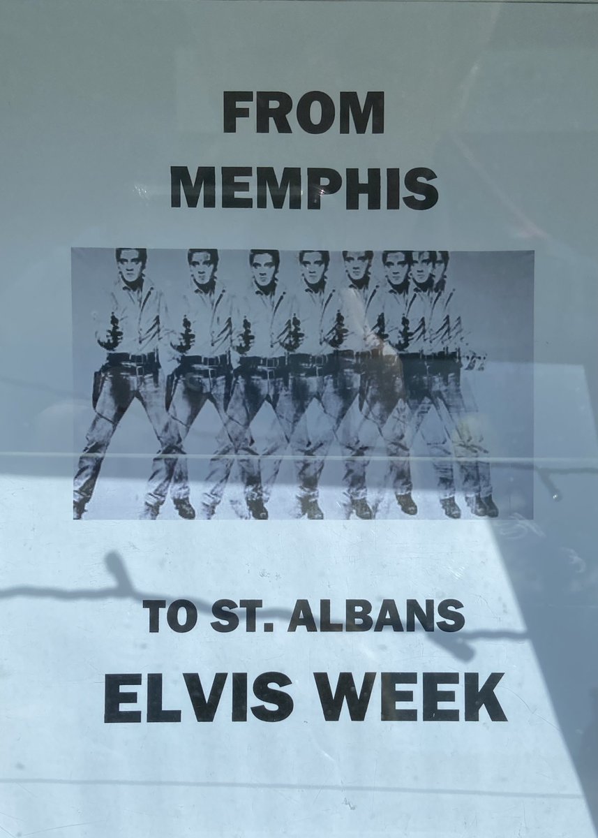 Uh-huh-huh! #Elvis is at the Arena tonight ... but he's in @StAOxfamBooks right now! Find him at our Catherine St store, open 9-5 daily, 'cept Sundays (noon-4pm). #books #music #Elvis #Oxfam