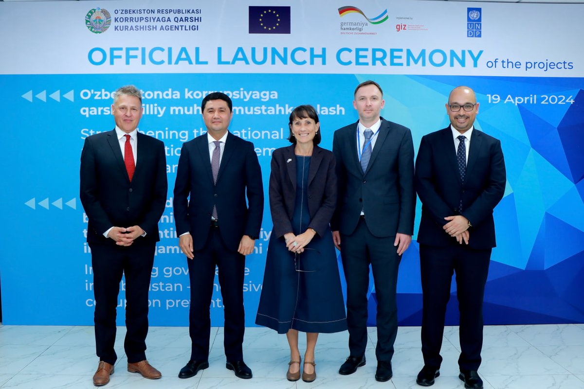 🤝Proud to expand partnership with @EU_Tashkent, EU Consortium and @AntikorUz via launching a new project on strengthening national #Anticorruption ecosystems. We're committed to fostering transparency & accountability for sustainable development. 👉undp.org/uzbekistan/pre…