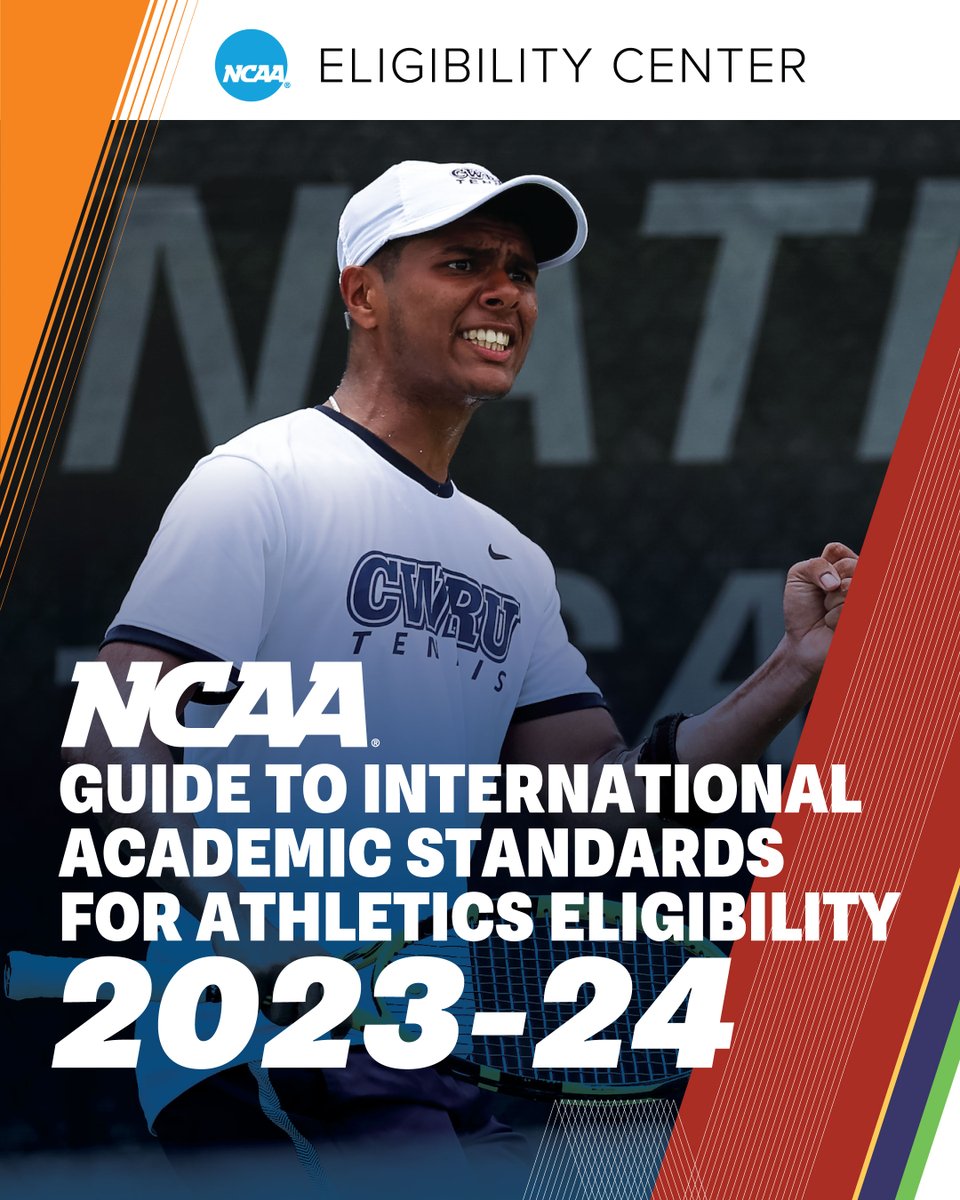 ncaaec's tweet image. The Guide to International Academic Standards for Athletics Eligibility is a great resource to learn what documents will be requested for an @ncaaec #intlstudentathlete certification.

🔗 on.ncaa.com/IntlGuide