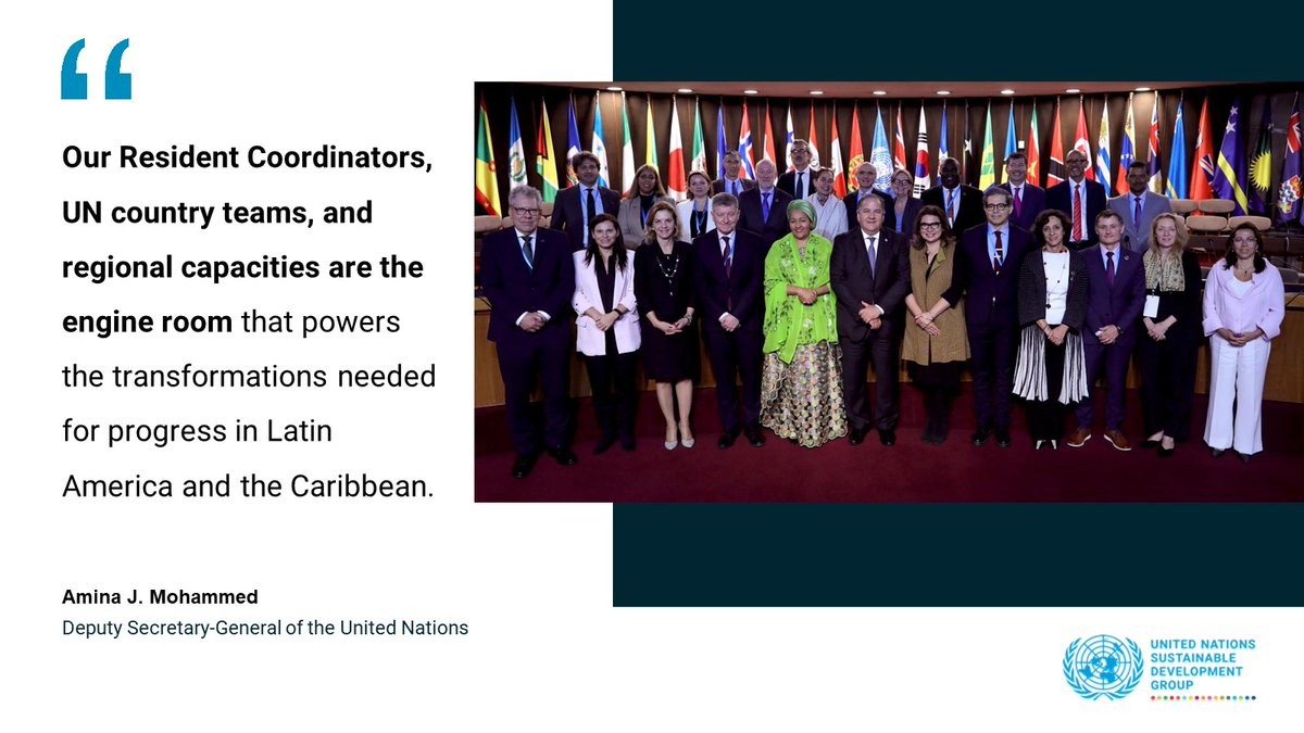 'Countries from Latin America & the Caribbean are showing their leadership for the #GlobalGoals in many forums... we already see that the Summit of the Future will be no exception.” More on @AminaJMohammed's regional meeting w/our @UN Coordinators in 🇨🇱: bit.ly/3JqcHAo