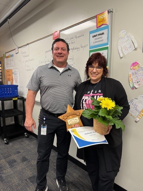 Congratulations to our Teacher Star Staff for March, Jason Martin, and our Star Paraprofessional for March Melinda Robeson. Great job to the both of you!