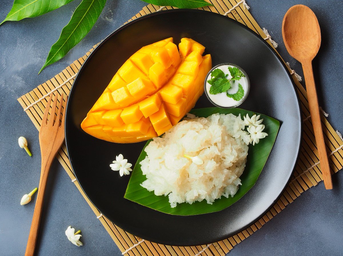 Do you like Thai Mango Sticky Rice? #Thai #mango