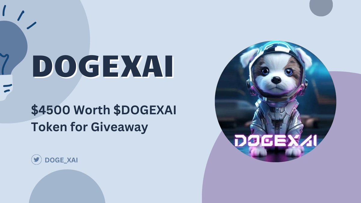 🎉 Crypto Glory X Doge XAI #FCFS BIG GIVEAWAY 

🤑 Reward: -  4500$ USDT in $DOGEXAI Tokens Giveaway 

To Enter ⤵️
➡️Follow @Cryptoglory_ & @DOGE_XAI
➡️Like, RT & Tag 3 Friend

➡️Join #Gleam :- ⤵️
gleam.io/T3ogh/crypto-g…

End Date:  29 April

#Airdrop #Giveaway #USDT #BTC