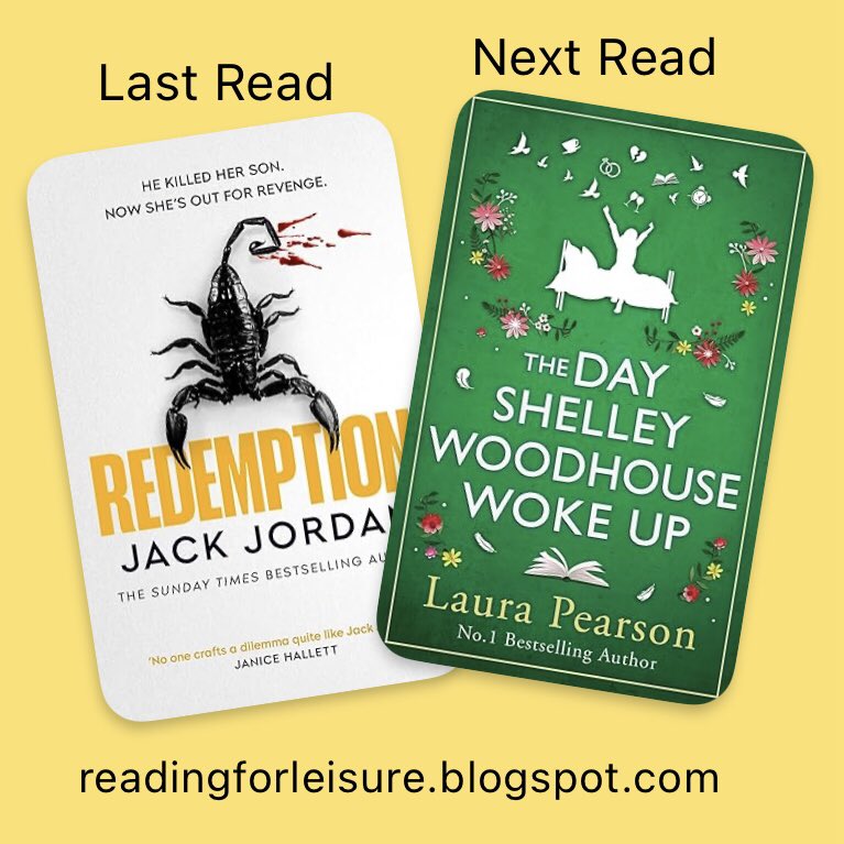 We know that @JackJordanBooks writes twisty thrillers but #Redemption is on another level. Intense and insane 🦂 I now need some light relief in the shape of #TheDayShelleyWoodhouseWokeUp from @LauraPAuthor