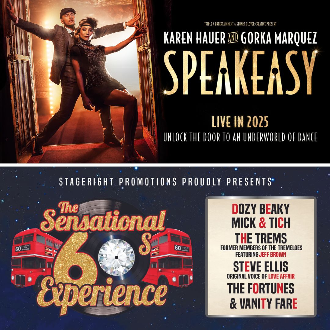 NEW SHOWS ANNOUNCEMENT: 🎭Speakeasy Featuring Karen Hauer @karen_hauer & Gorka Marquez @gorkamarquez1 📅 5 March 🎫bit.ly/EasyHull - ON SALE FRI 10AM 🎭Sensational 60s Experience 📅 5 April 🎫bit.ly/60s2025 - ON SALE NOW!