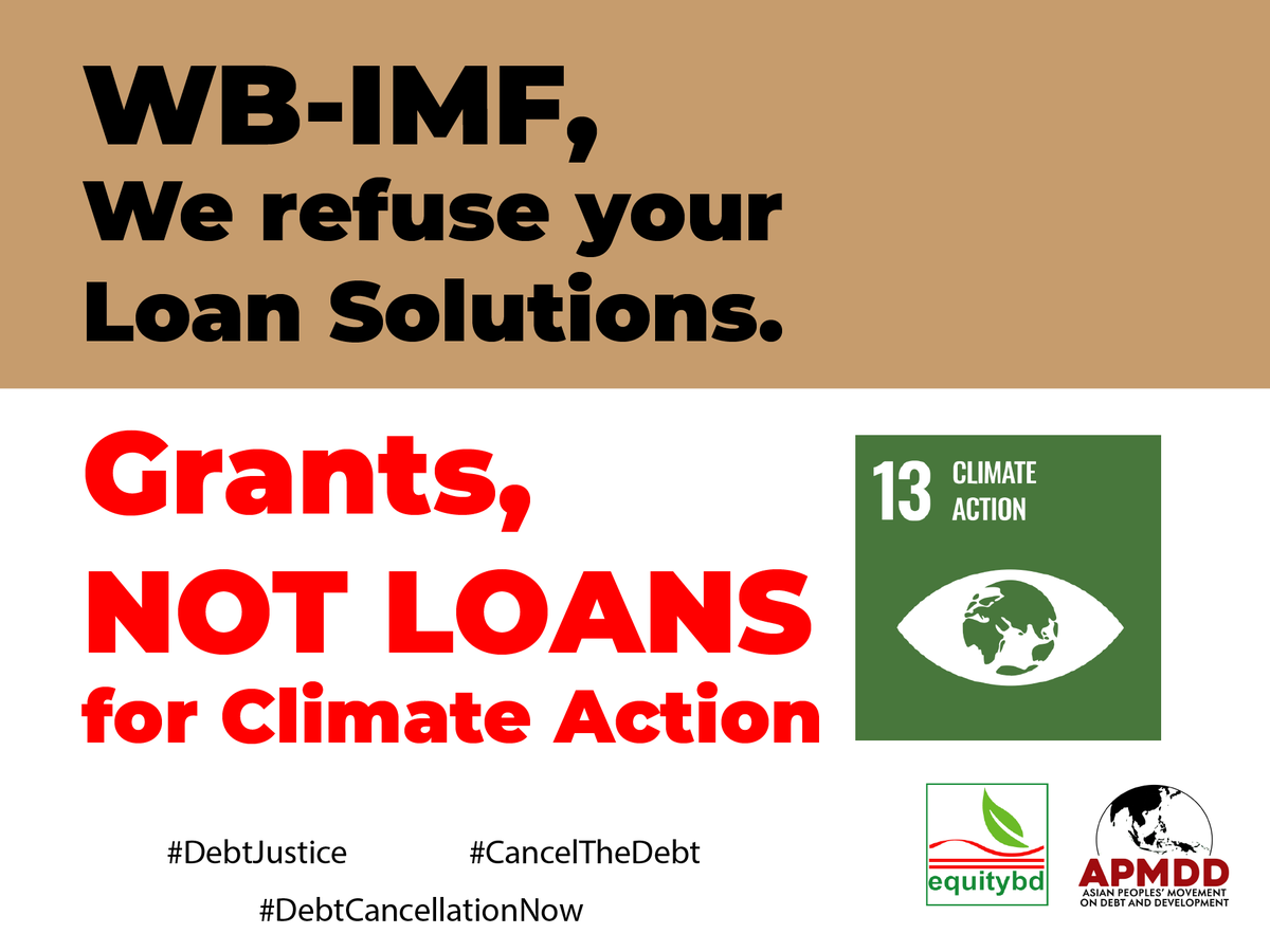 We demand accountability and reparations from @WorldBank @IMFNews for the systemic debt and climate crises in the Global South! #CancelTheDebt #DebtCancellationNow @AsianPeoplesMvt