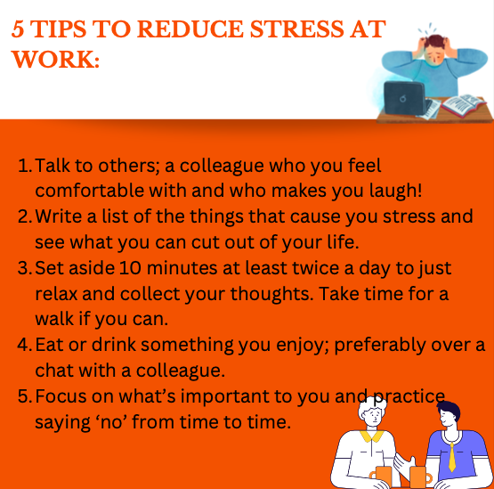 traininglantern's tweet image. Feeling overwhelmed? Here are 5 simple tips for reducing stress in the work place.
#Stressawarenessmonth2024
#lanterntraining
