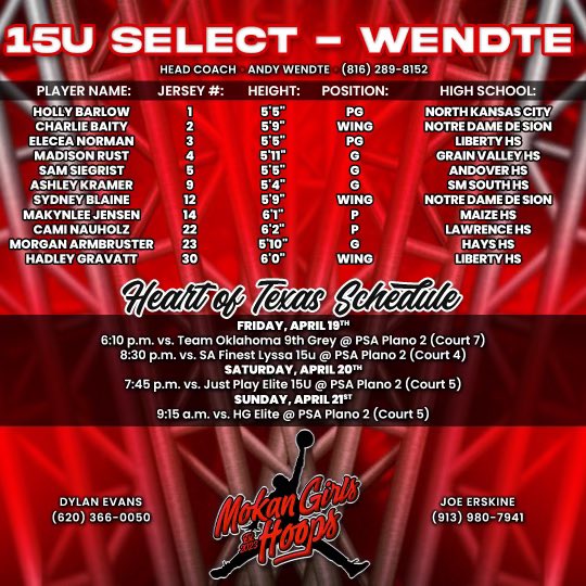 Team is loaded and ready to go in Dallas!!! <a href="/MokanGirls/">Mokan Girls Basketball</a>