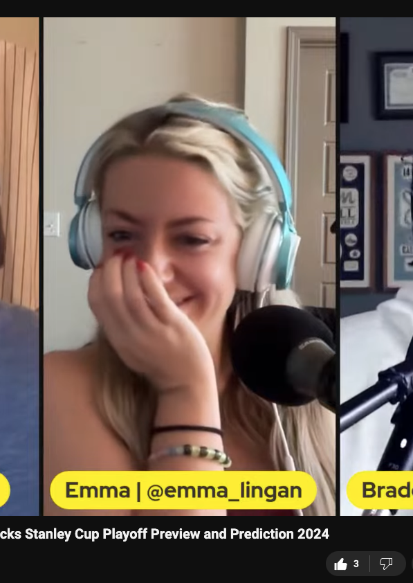 When @emma_lingan hears you bring up Luke Schenn @440Sports || @BradenGall || @MGsports_