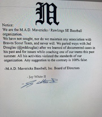 SERawlingsMADMavericks (@rawlsemavs) on Twitter photo Please read!!!!
Some people had rather tell lies than to simply tell the truth!@BravesScoutTeam <a href="/SEMADMavsHome/">HomeOfSoutheastMADMavs</a> @RawlingsMad14u Please read!!!!
Some people had rather tell lies than to simply tell the truth!@BravesScoutTeam <a href="/SEMADMavsHome/">HomeOfSoutheastMADMavs</a> @RawlingsMad14u