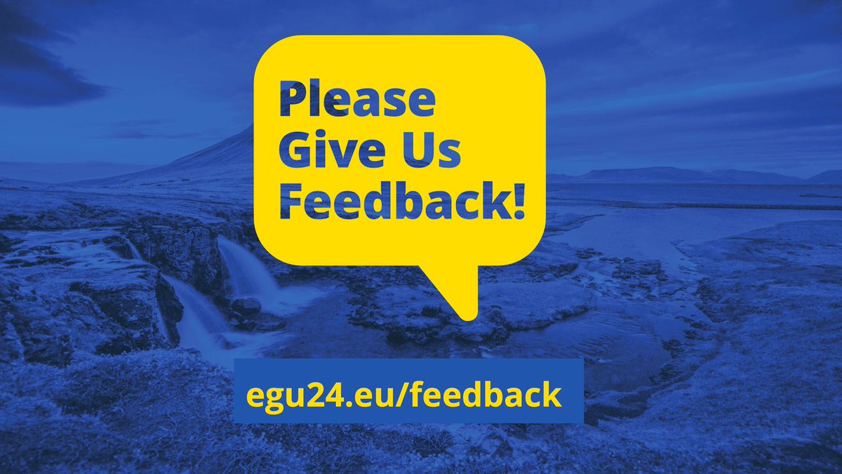 Thank you so much for joining us at #EGU24 - we are very keen to collect as much feedback as possible from you about every aspect of the meeting, so please consider filling out our Feedback Survey! #EGU24 Feedback Survey: egu24.eu/feedback