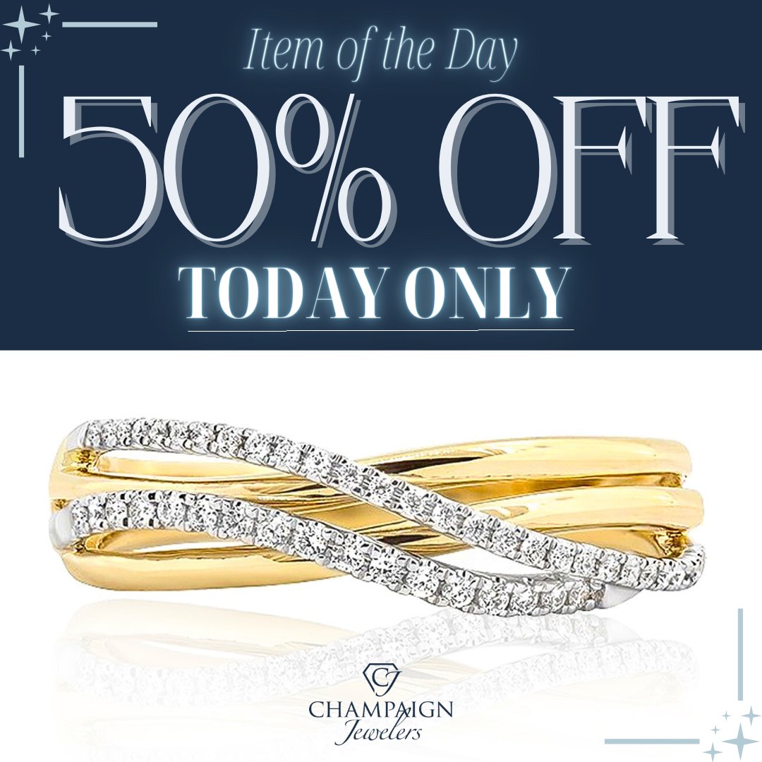 The last two days this week will feature TWO deals of the day! 

Both in #14kyellowgold, the #whitetopaz and #diamondearrings + two-tone #diamondring are the perfect duo to take you into the weekend!

l8r.it/WnTH

#chambana #jewelrysale #illinicountry #weddingseason