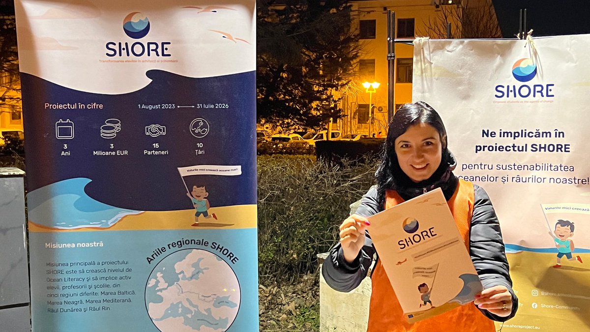 Last month, our Romanian partner @MareNostrumNGO celebrated #EarthHour in Constanta ⏰🌍 Over 1200 people accepted their invitation to this event which marked the beginning of a series of 4 events focused on local communities. Read more about it 👉 shoreproject.eu/earth-hour-in-…