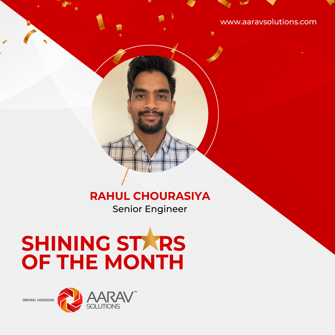 Let's celebrate Rahul Chourasiya, our star of the month, whose rapid problem-solving and dedication make him invaluable to us and our customers. Shine on, Rahul!

#TeamSuccess #ShiningStar #RecognizingExcellence #AaravSolutions