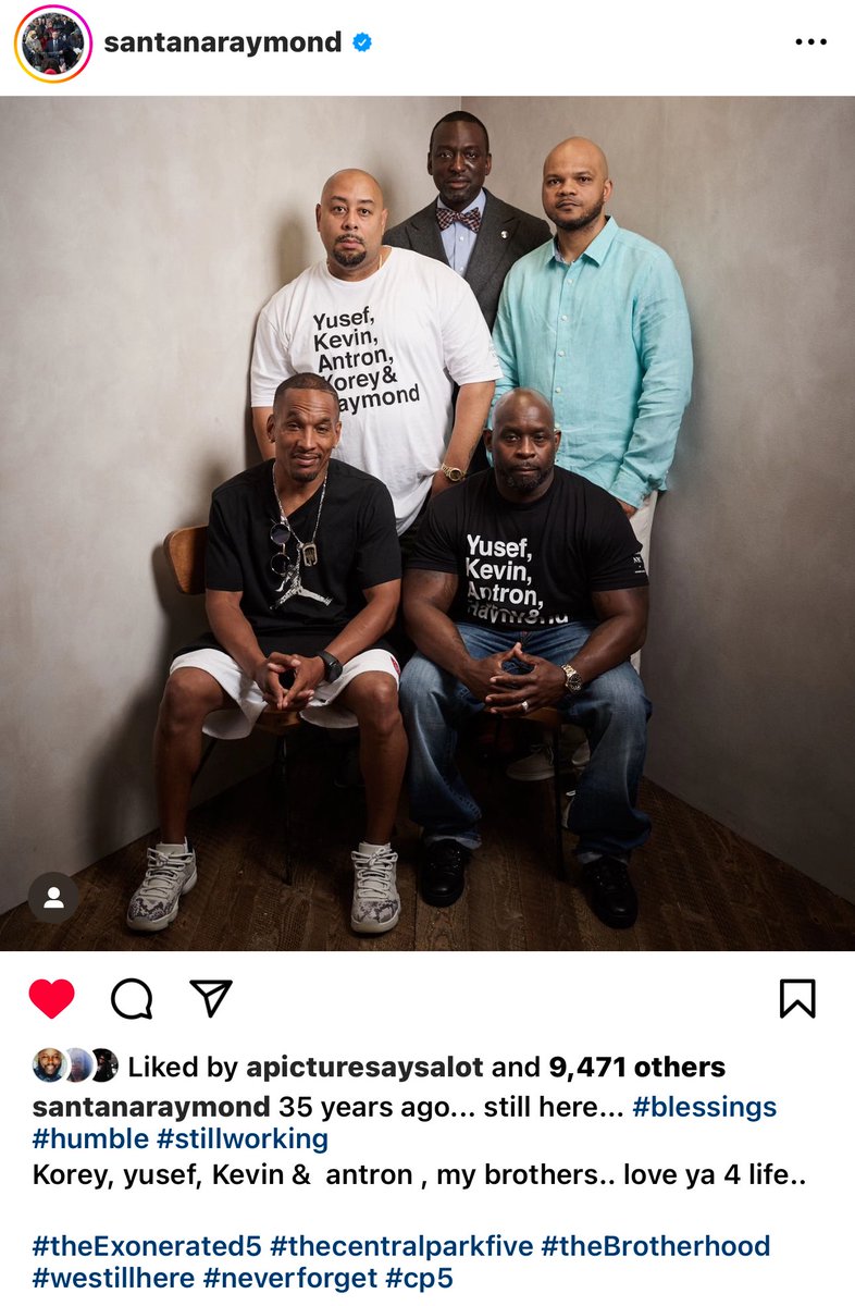 #35Years #TheCentralParkFive #TheExoneratedFive 🙏🏽 #TheInnocenceProject