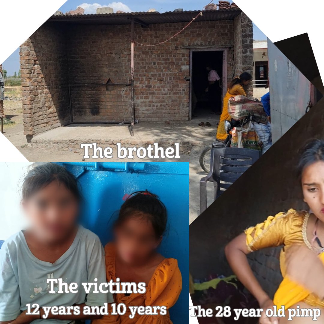 At 5:07 this evening the police and our team raided a brothel in a dera in Ratlam, MP. Two children aged 10 and 12 were rescued. The police arrested the 28 year old pimp. More details will follow shortly.

Heartbreaking isn't it? 

#sextrafficking #MadhyaPradesh #sexualabuse