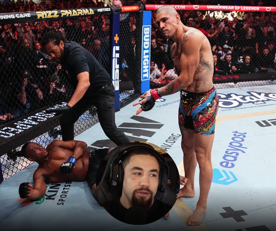 Robert Whittaker explains why he didn’t like Alex Pereira’s viral celebration after KO win over Jamahal Hill 😕 Full details here: sk.news/2p8b886r