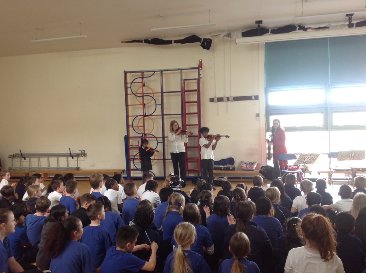 Thank you so much to the amazing musicians from the Music Faculty for coming in and teaching us about string instruments in their Music Roadshow - what an inspiring opportunity! <a href="/GilesBrookSCH/">Giles Brook School</a> #GBS4Music #ArtsMark