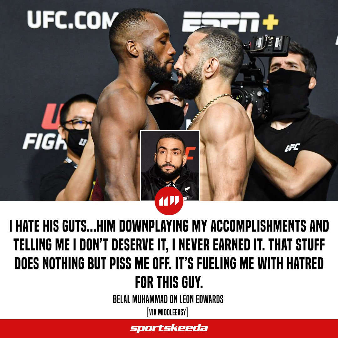 Belal Muhammad goes off on Leon Edwards 😡😤 #UFC #MMA
