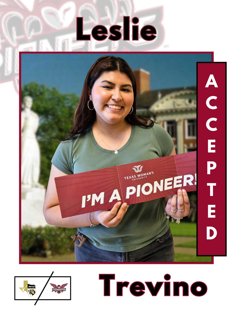 Congratulations to @IrvingHigh and @IHSTT student, Leslie, on her acceptance to @txwomans. We are #AVID proud! #texastornadodesign #futurepioneer #tigernation