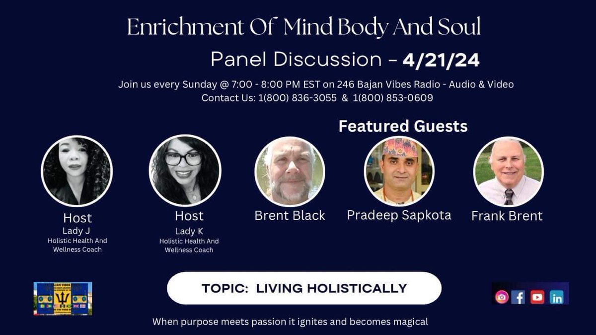 Living Holistically

Are you ready to dive into the fascinating world of Living Holistically? Look no further! Join us on, 
youtube.com/live/_wlP84fZP… with featured guests Frank Brent, Pradeep Sapkota, Brent Black 
#holistically #gym #food #organicfarming #organicfood #healthy #farm