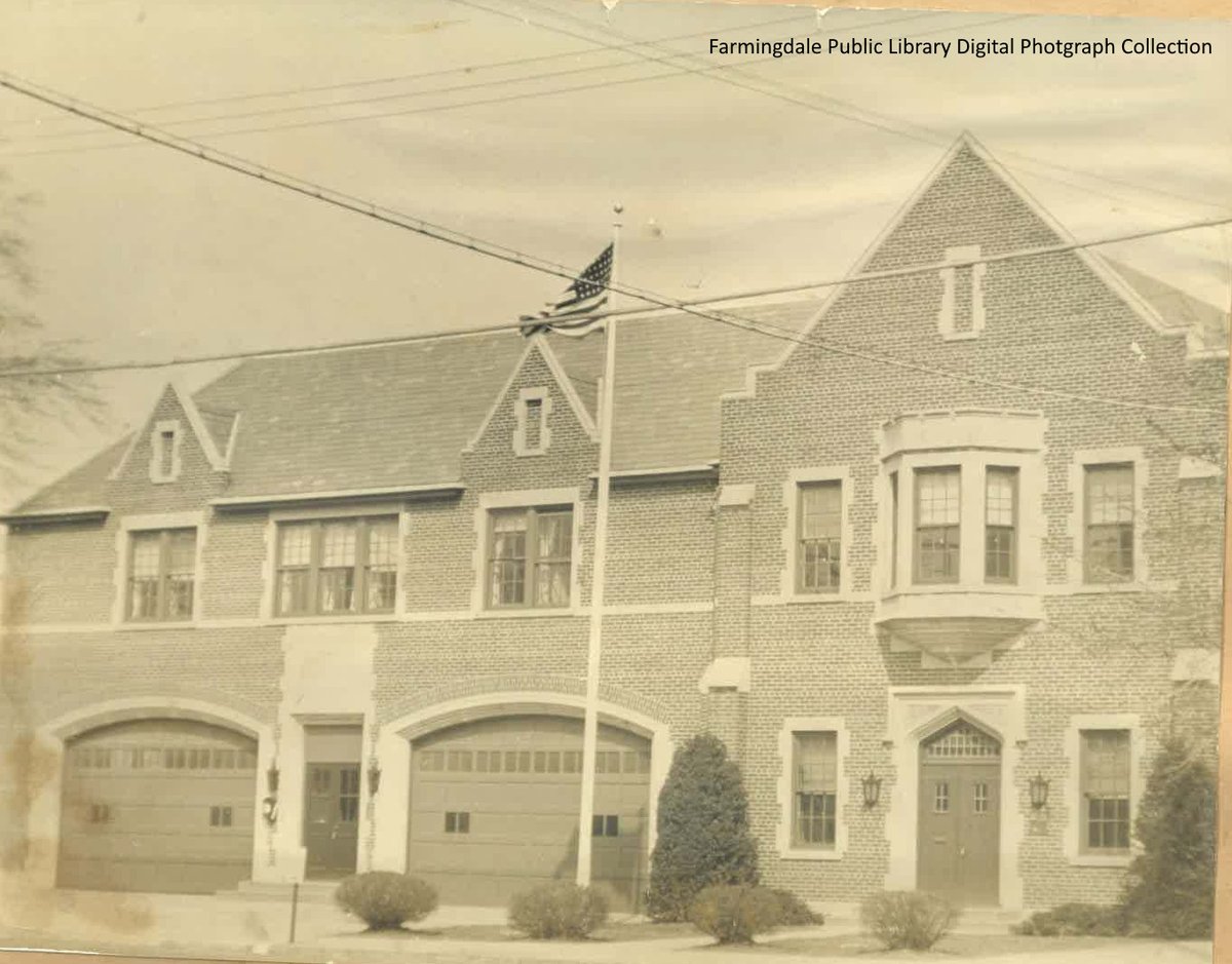 Farmingdale Throwback! 

Here is a photograph of the Farmingdale Fire House before a renovation in 1959. The fire house &amp; village hall were built in 1924.