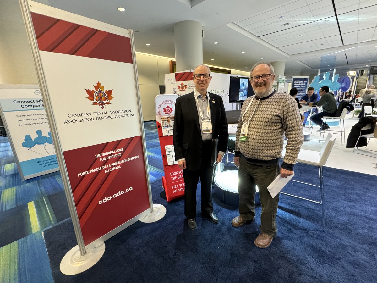 Buzzing with excitement at #ODAASM24 in Toronto! We were thrilled to have some very special guests stop by the @ONDentalAssoc booth. On the left, we have Dr. Larry Levin past president of the CDA for 2017-18, and on the right, Dr. Anthony Patey the former Executive Director of…