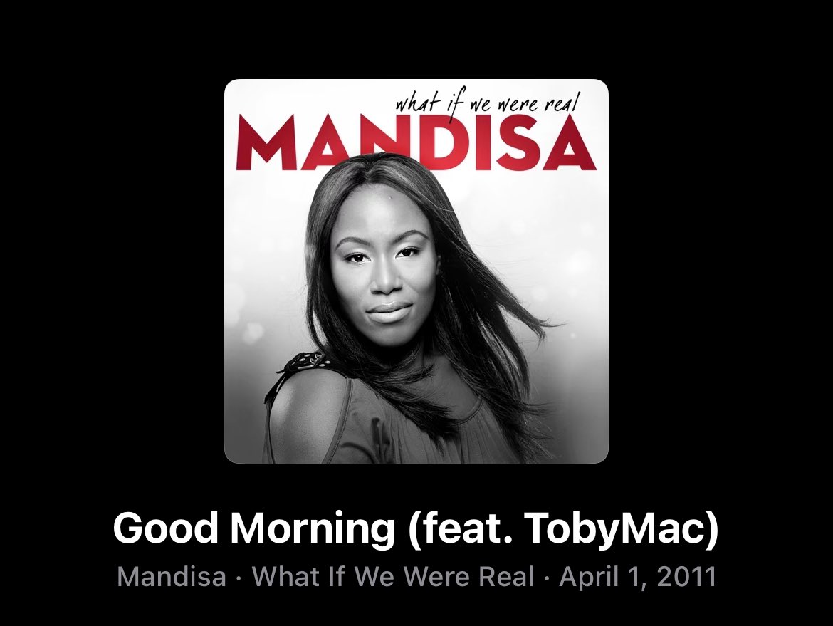 During the pandemic, when all my kids were home and I was homeschooling toddlers, trying to infuse verve into each uncertain day, I made a good morning playlist for us to dance and hear something cheerful before working. One of our favorites was “Good Morning” by Mandisa ❤️ RIP