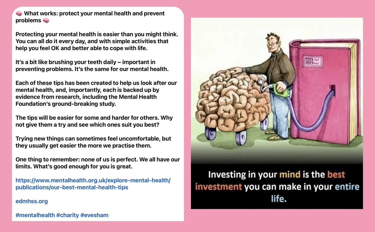 Protecting your mental health is easier than you think. 

It’s a bit like brushing your teeth daily – important in preventing problems. It’s the same for our mental health. 

mentalhealth.org.uk/explore-mental…