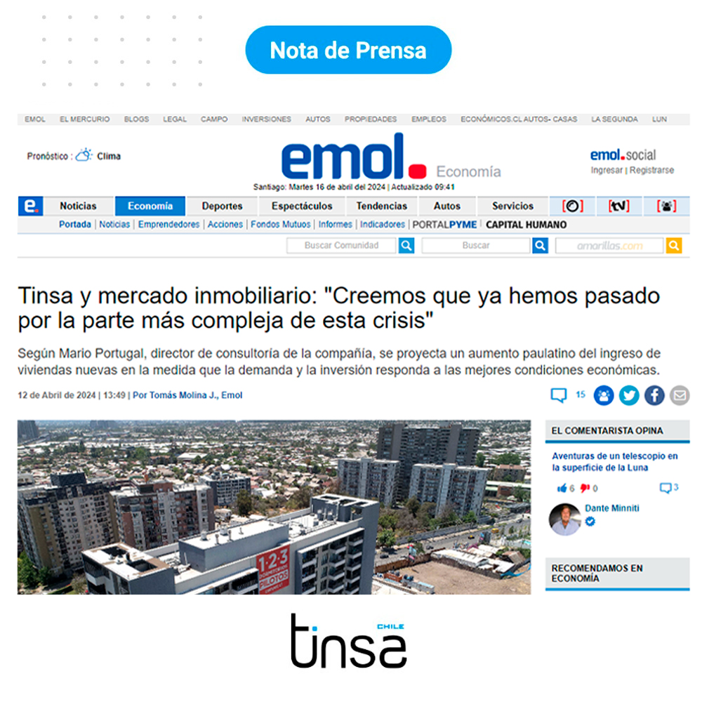 Tinsa_Chile's tweet photo. ¡El mercado inmobiliario chileno está viendo la luz al final del túnel!
Según Mario Portugal Cuevas, director de consultoría de Tinsa, lo peor de la crisis ha quedado atrás.
https://t.co/iTrOyPu1Rb
🏡✨ #MercadoInmobiliario #Tinsa #Chile https://t.co/UwC3SJldBV
