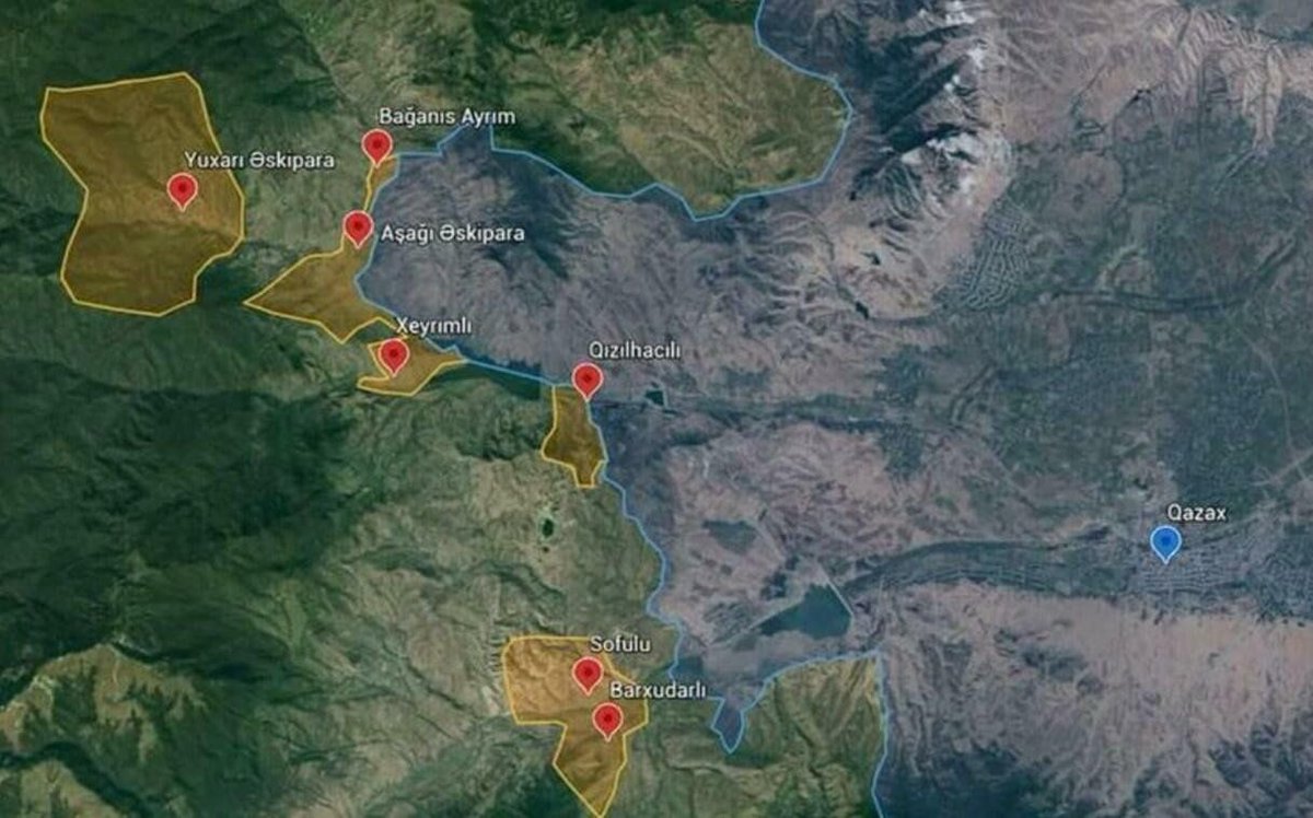 ConflictTR's tweet photo. #SONDAKİKA

🔴 Ermenistan, 1. Karabağ Savaşı'nda işgal ettiği 4 köyün Azerbaycan'a iadesini kabul etti.

- Azerbaycan Dışişleri Bakanlığı https://t.co/2H9rYi89SW