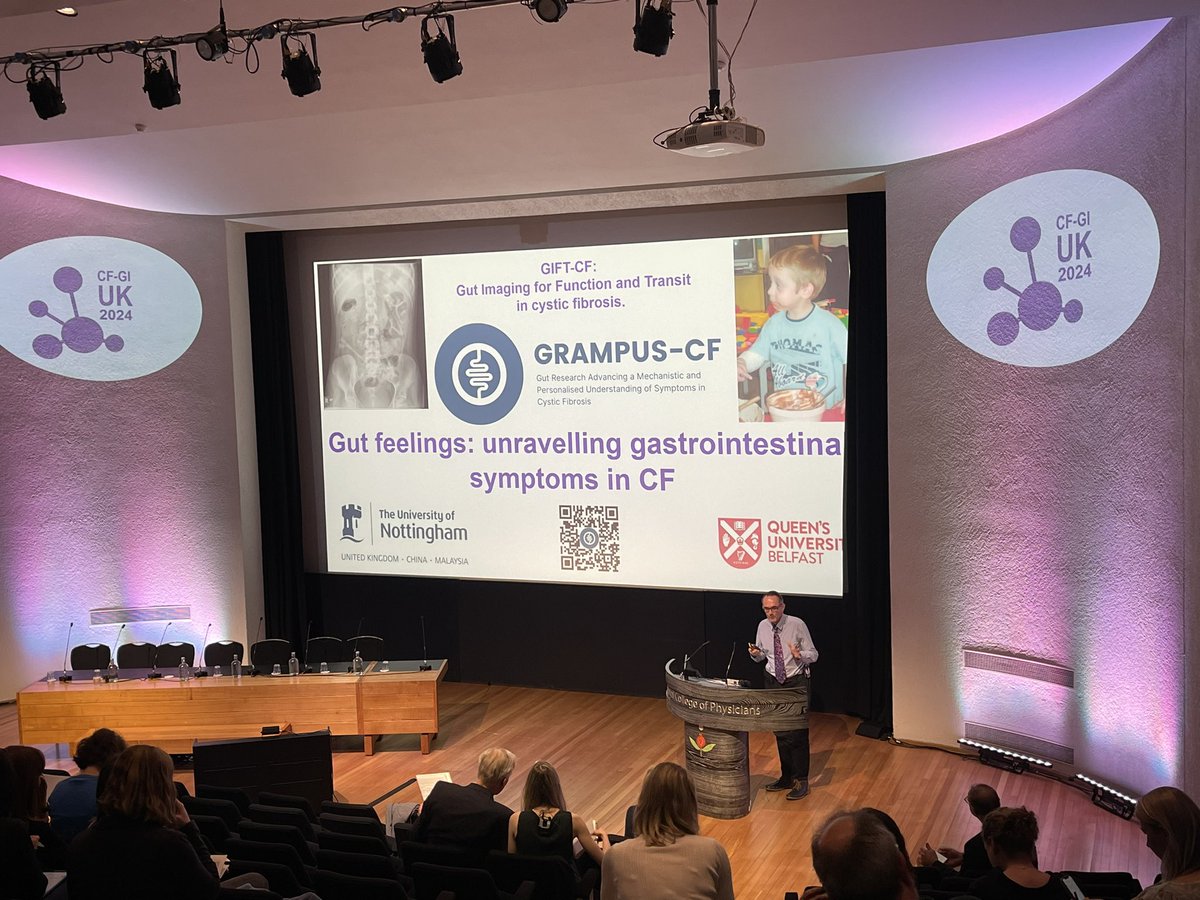Ryan Marsh (@ryanjosephmarsh) on Twitter photo Great to have our previous GIFT-CF work discussed, alongside GRAMPUS-CF updates from <a href="/AlanRSmyth/">Alan Smyth</a>. Great talks elsewhere too - definitely food for thought (pun intended!) <a href="/cftrust/">Cystic Fibrosis Trust</a>
#CFGI24 #cysticfibrosis #CF Great to have our previous GIFT-CF work discussed, alongside GRAMPUS-CF updates from <a href="/AlanRSmyth/">Alan Smyth</a>. Great talks elsewhere too - definitely food for thought (pun intended!) <a href="/cftrust/">Cystic Fibrosis Trust</a>
#CFGI24 #cysticfibrosis #CF