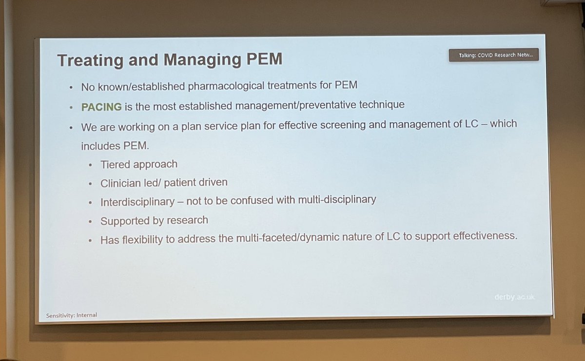 @DrMark_Faghy @LindsaySkipper @LongCOVIDPhysio @LongCOVIDWebCA @osot_UofT @UofT_PT @Caregiving_UofT Treating and managing #PEM

Pacing needs to be driven by the patient